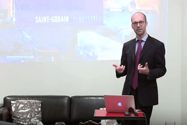 Nicolas Colin lors de sa présentation